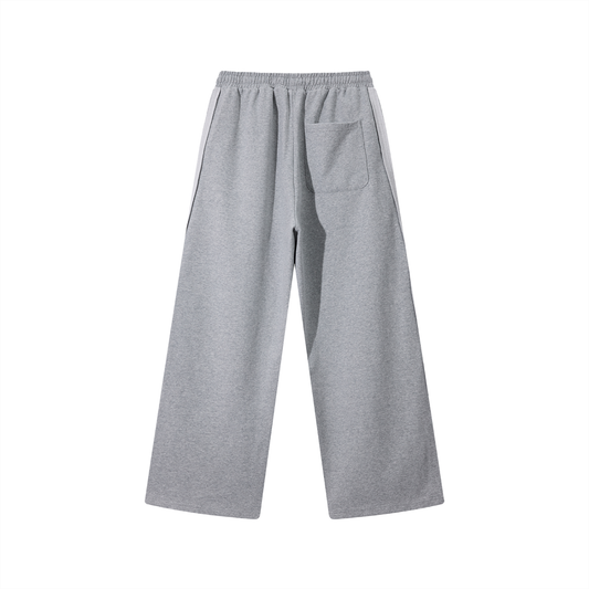 Mens Contrast Tape Straight-Leg Sweatpants