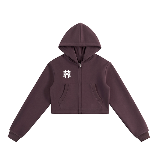 Women’s Essential Cropped Zip-Up Hoodie