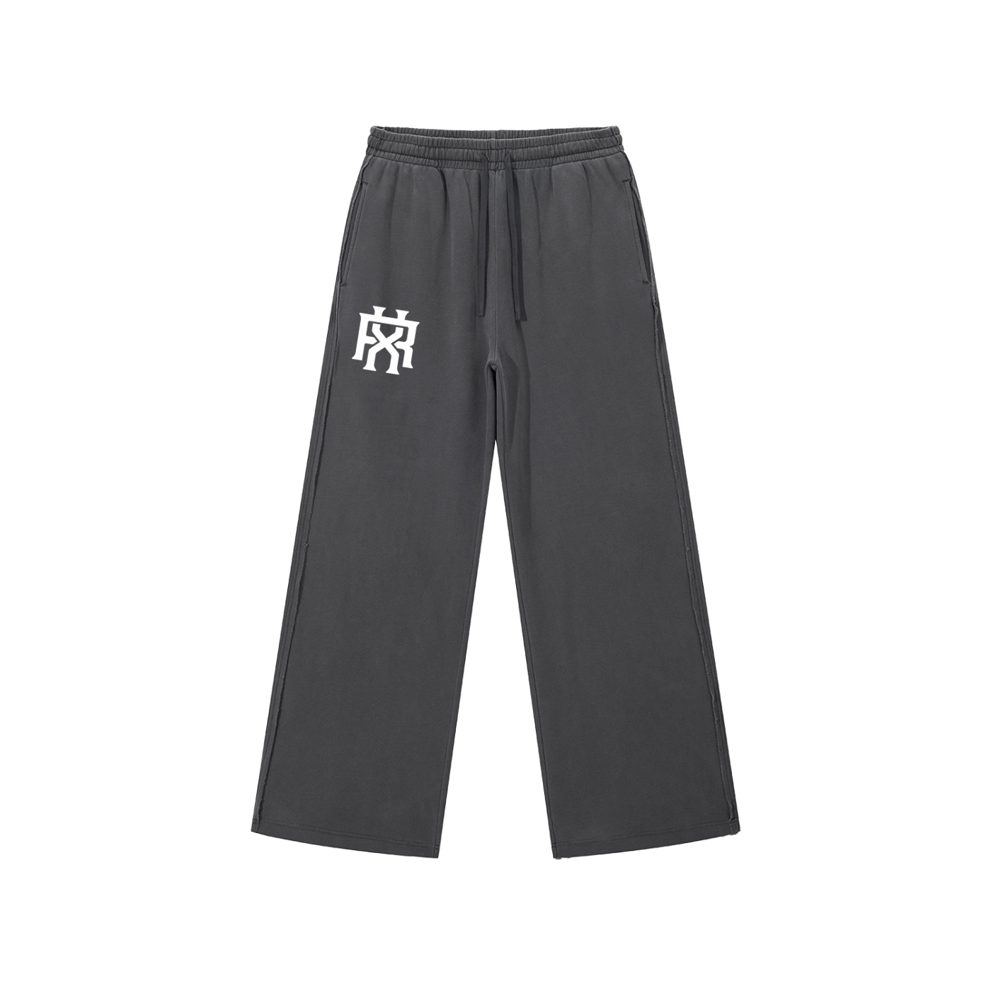 Mens Snow Washed Raw Edge Sweatpants