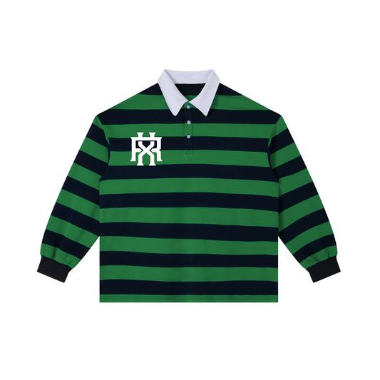 Color Block Stripe Polo Shirt