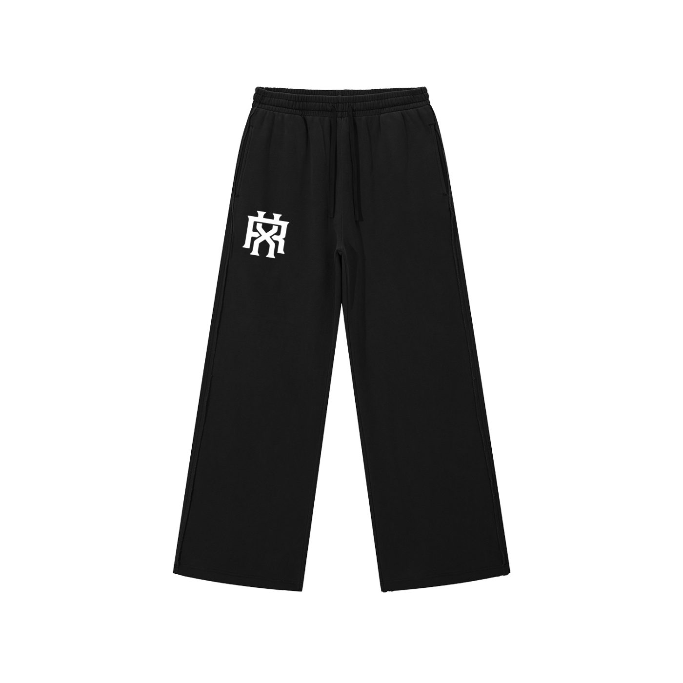 Mens Snow Washed Raw Edge Sweatpants