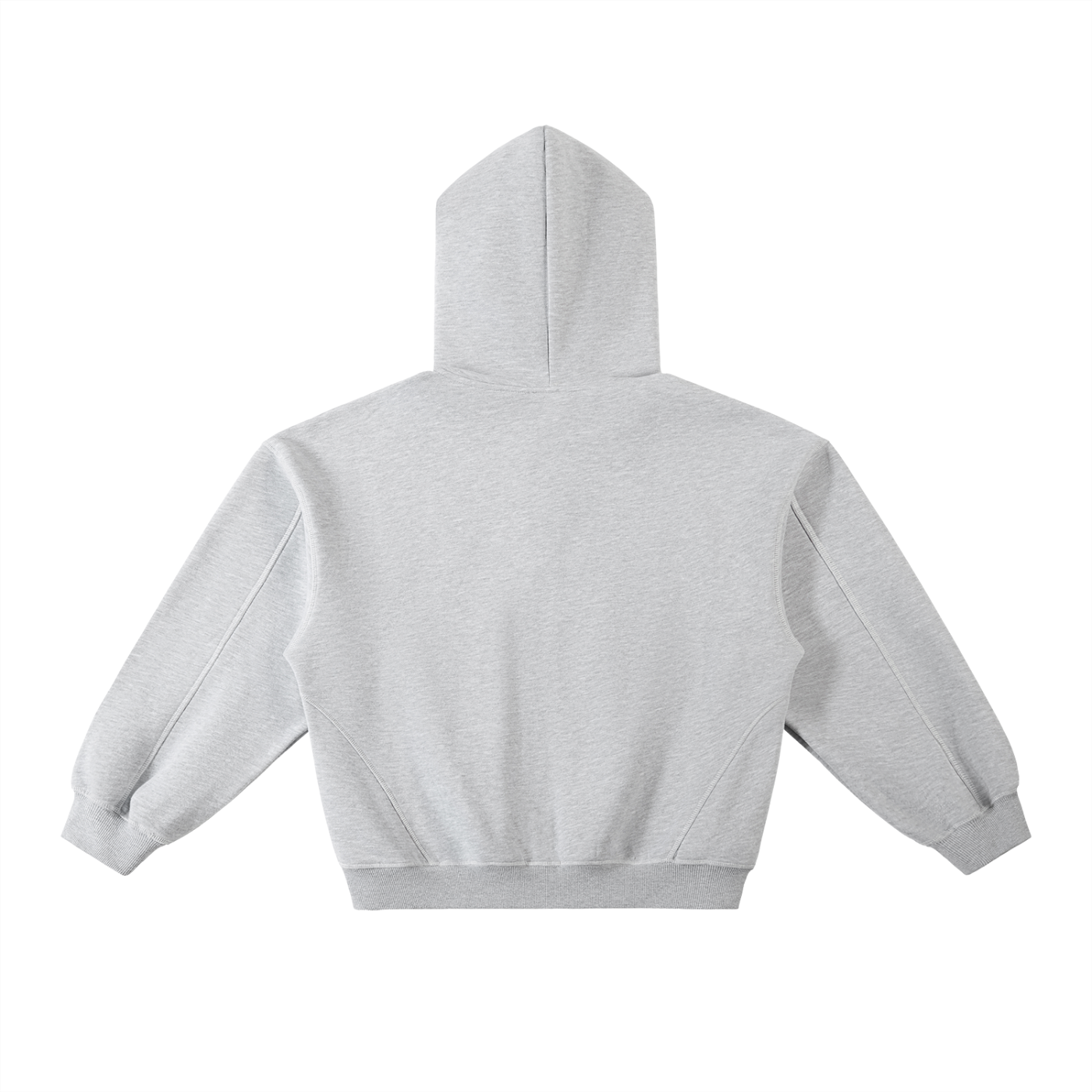 Mens Contrast-Stitched Boxy Fleece Hoodie
