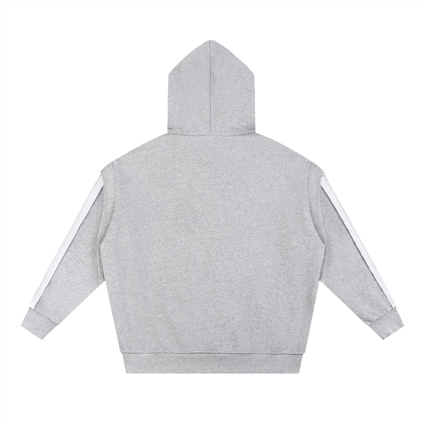 Mens Contrast Tape Raw Edge Double Layered Hoodie