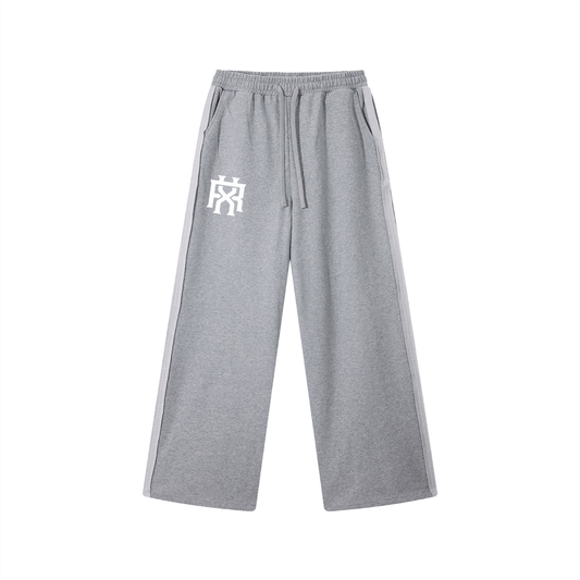 Mens Contrast Tape Straight-Leg Sweatpants