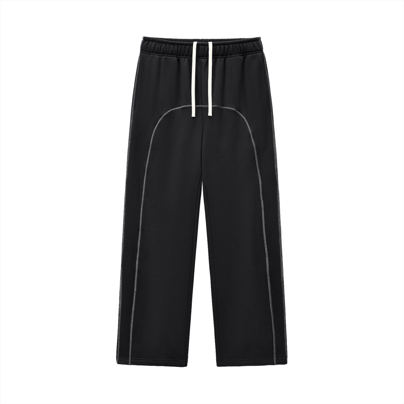 Mens Contrast-Stitched Fleece Sweatpants