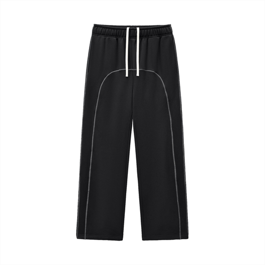 Mens Contrast-Stitched Fleece Sweatpants