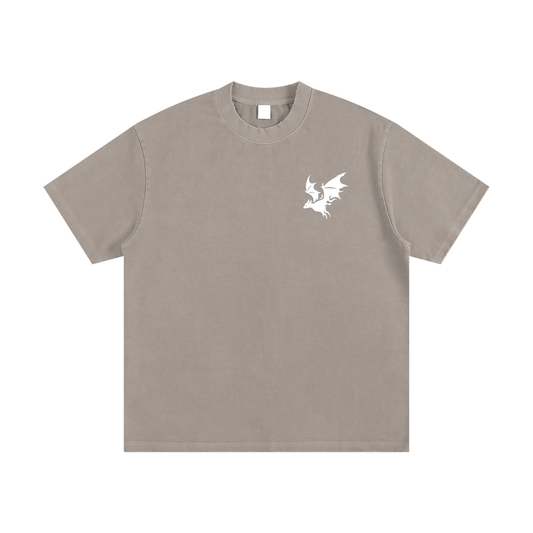 Mens Heavyweight Vintage Washed Frayed T-Shirt