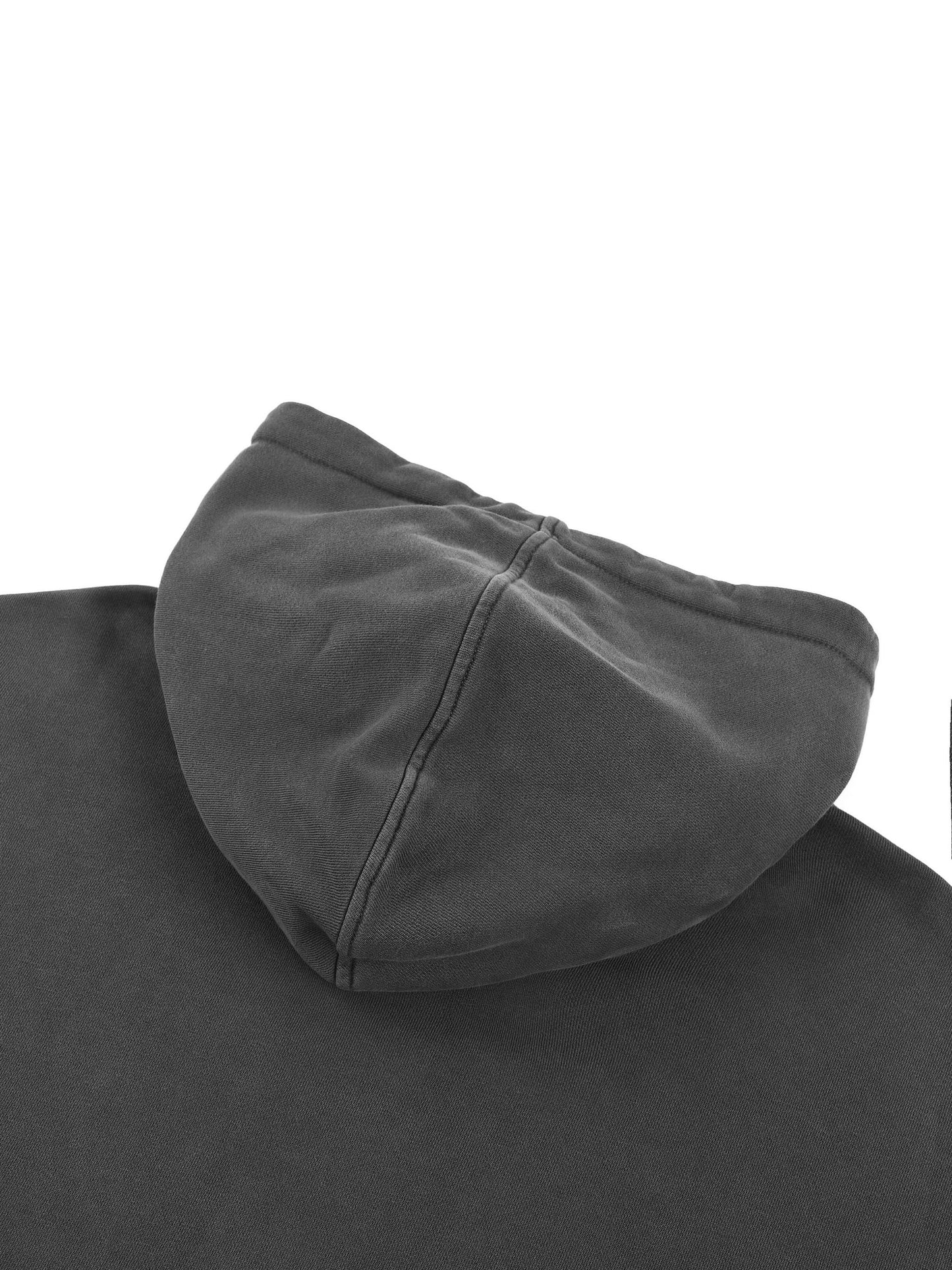 Mens Snow Washed Raw Edge Double Layered Hoodie