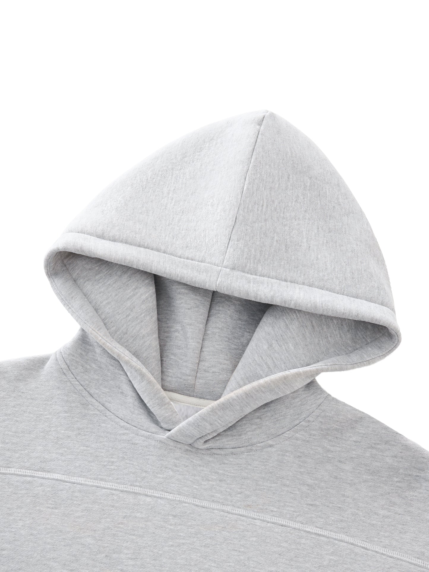 Mens Contrast-Stitched Boxy Fleece Hoodie